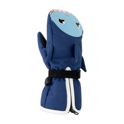 Детски зимен ски аксесоар | ДЕТСКИ СКИ РЪКАВИЦИ В СИНЬО С МОТИВ НА АКУЛА | Diel